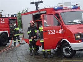 Paliła się opona ciężarowego DAF-a na ul. Rybnickiej