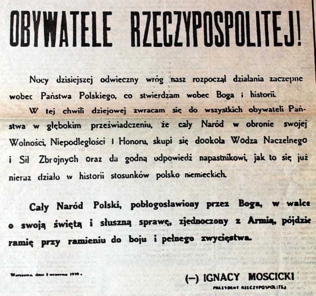 Pierwszy tydzień II wojny światowej